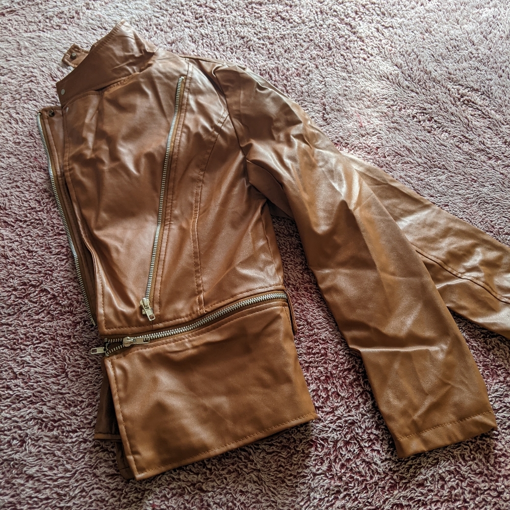 Faux Leather Boutique Coat - Picture 4 of 5